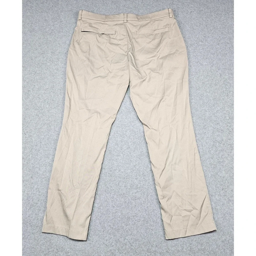 MSX by Michael Strahan Mens Khaki Performance Chino Pants‎ 36x30 Stretch Tan